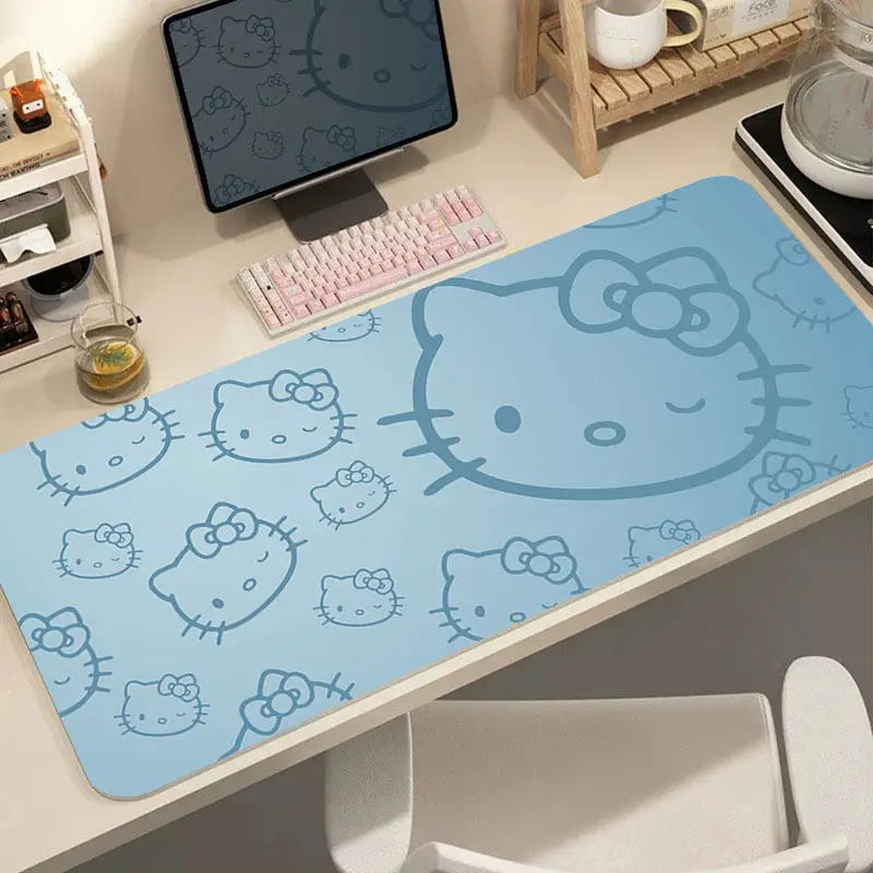 Leather Hello Kitty Printed Mouse Pad Girls Student Extra Large Non-Slip Pad Computer Key Pad Cartoon Desk Writing Pad