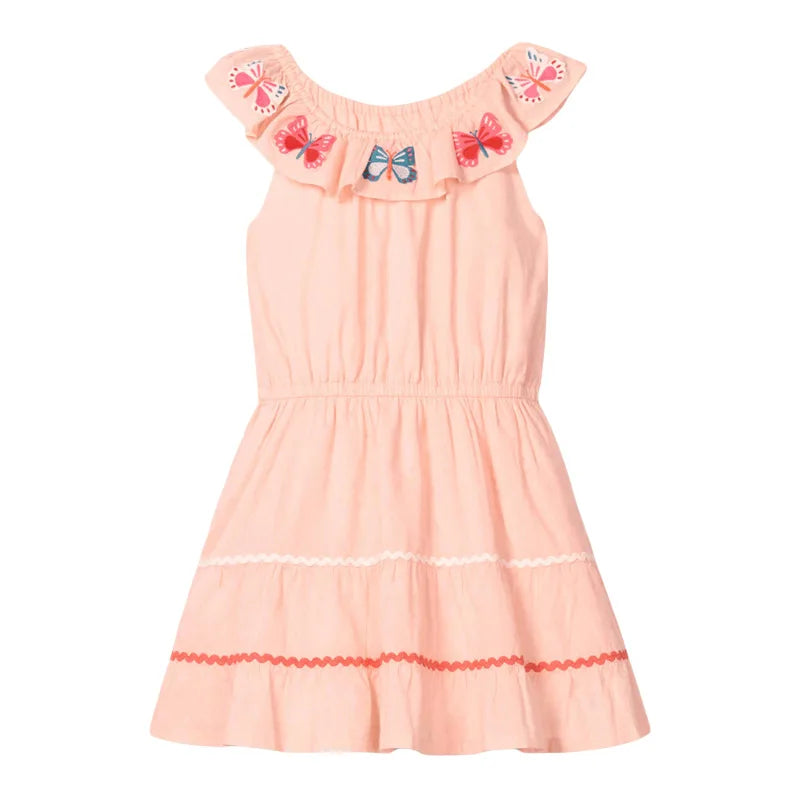 Little maven Baby Girls Casual Clothes Little  Girls 2026 New Summer Dress Kids Elegant Party Dress Children's Clothing