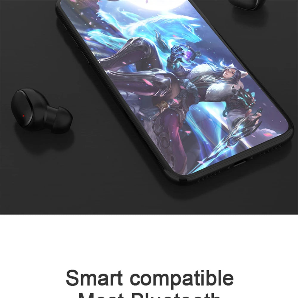 A6S Wireless Bluetooth Earphones Touch Control Sport Headset LED Display Stereo Sound For Mobile Phones