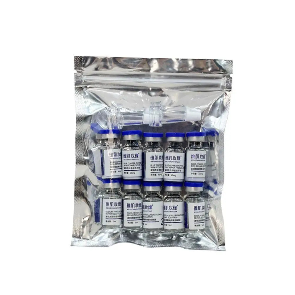 Blue Copper Peptide GHK-CU Copper Lyophilized Powder Hydration Skin Rejuvenation Improve Elasticity Repair Skin Barrier SkinCare
