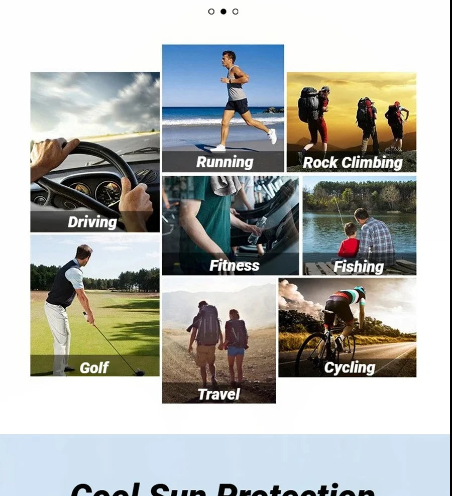Summer Fashio Sunscreen Ice Silk Sleeve UV Sun Protection Cooling Anti-Slip Arm Sleeves Men Women Outdoor Sport Cycling