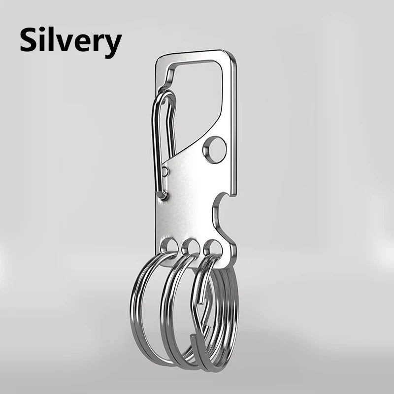 Stainless Steel Keychain Custom Lettering  Keyring Personalized for Men's Waist Pendant Key Chain Ring Holder Laser Engraved