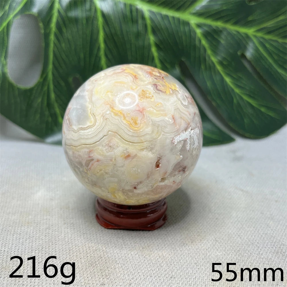 Mexico  Crazy Agate Natural Rock Globular Agate Polishing Energy Health and Beauty Garden Decoration Witchcraft Spirit  Healing