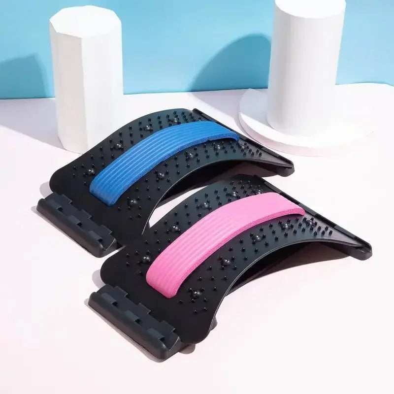 Home back and waist stretching equipment, yoga fitness back traction and back stretcher, waist stretching massager