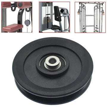 Fitness Equipment Parts Pulley Wheel Cable Machine Part Black Nylon Pulley Good Wear Resistance Light Weight Nylon Bearing