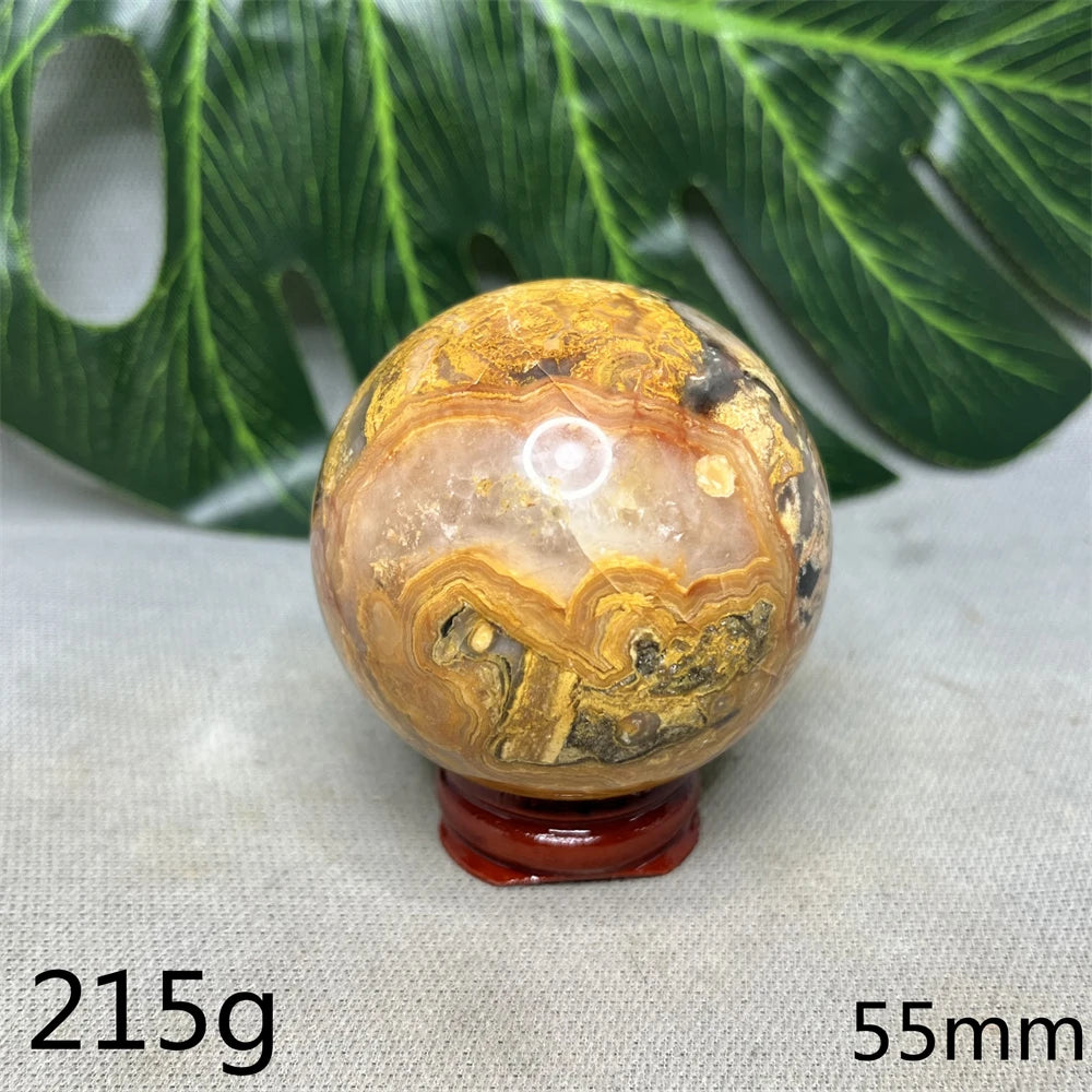Mexico  Crazy Agate Natural Rock Globular Agate Polishing Energy Health and Beauty Garden Decoration Witchcraft Spirit  Healing