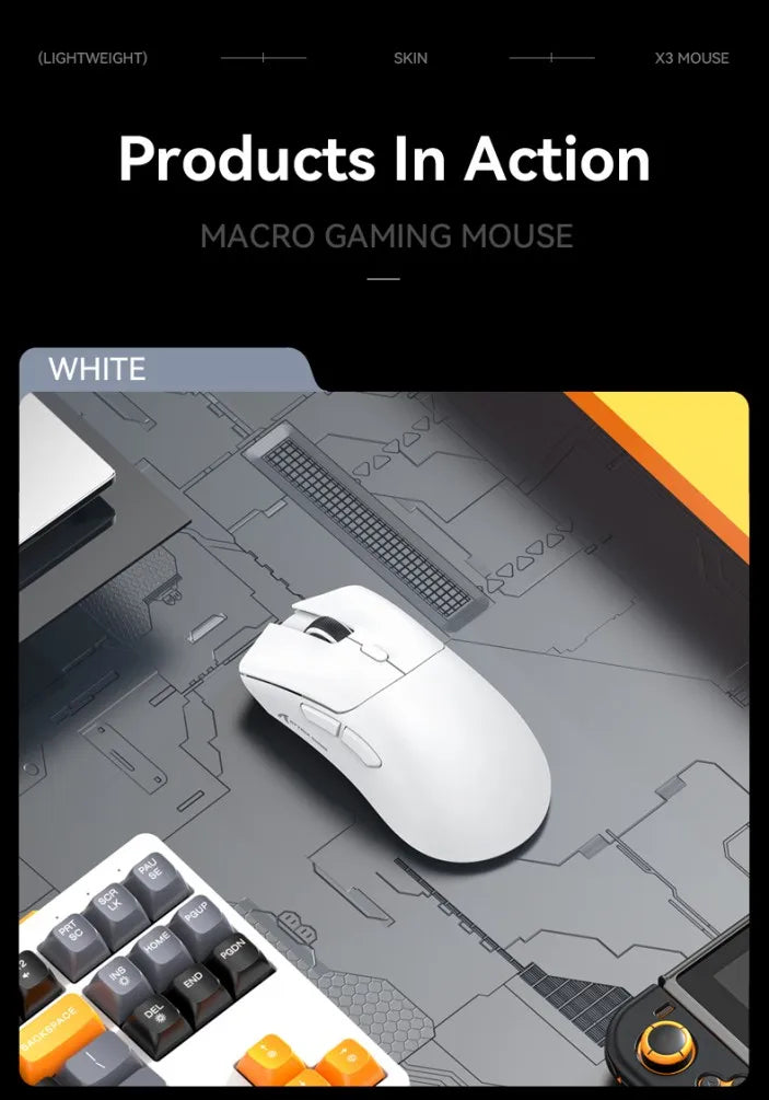 Attack Shark R1 Wireless Gaming Mouse 1000Hz 18000DPI PAW3311 Tri-Mode Connection Macro Programmable Ergonomic Game Mice for PC