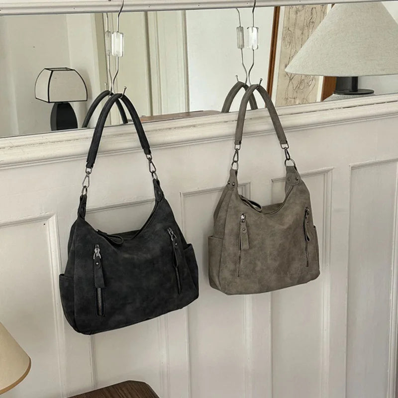 Women Crossbody Bag Luxury Designer Oblique Cross Single Shoulder bag Large Capacity Handbags Retro Matte PU Leather Hobos purse