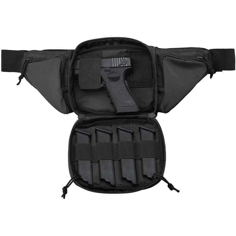 Outdoor MOLLE Fanny Pack, Gun Holster for Multiple Models, Compact & Secure Fit for Utility Accessories