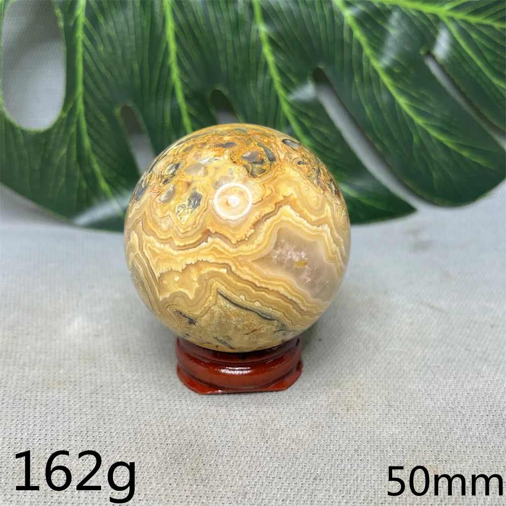 Mexico  Crazy Agate Natural Rock Globular Agate Polishing Energy Health and Beauty Garden Decoration Witchcraft Spirit  Healing