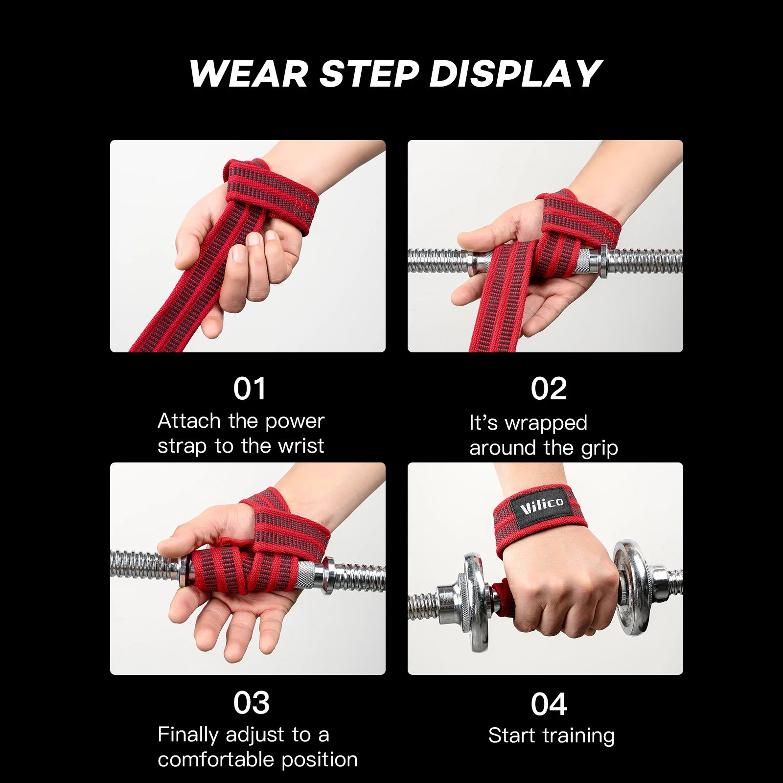 Weightlifting Booster Bands Bandages Hard Pulling Bands Wrist Straps Gloves For Barbell Dumbbells Anti-Slip Deadlifts & Fitness