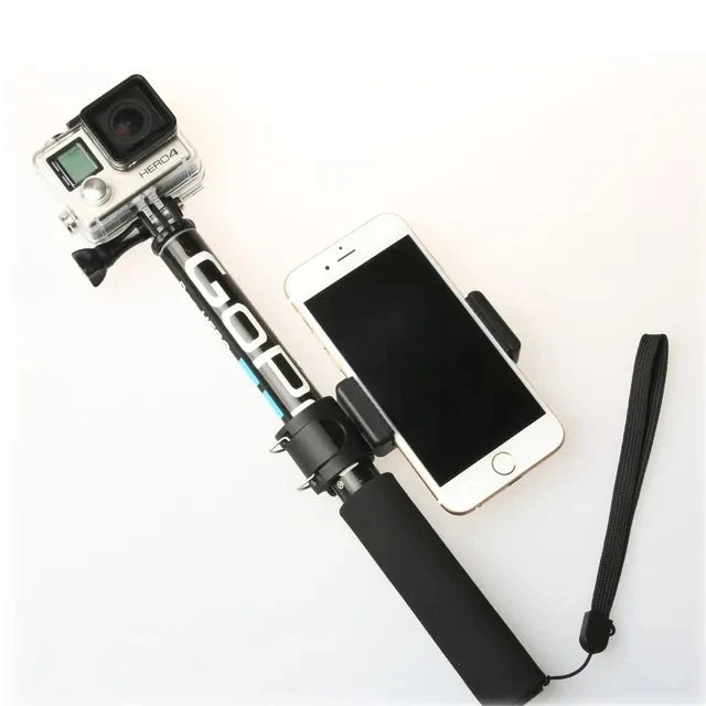 Self Selfie Stick Handheld Extendable Pole Monopod Phone Holder Adapter for Go Pro HERO 13 12 DJI OSMO Pocket Action 4 3 Camera