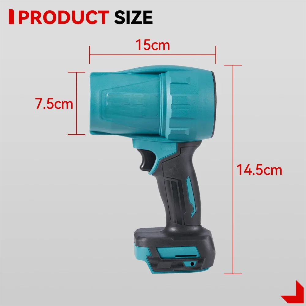 200M/S 2000W Brushless Turbo Fan Blowers  Snow Leaf Dust Blowing Tool for 21V 18V Battery Electric Handheld Jet Fan