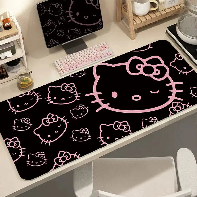 Leather Hello Kitty Printed Mouse Pad Girls Student Extra Large Non-Slip Pad Computer Key Pad Cartoon Desk Writing Pad