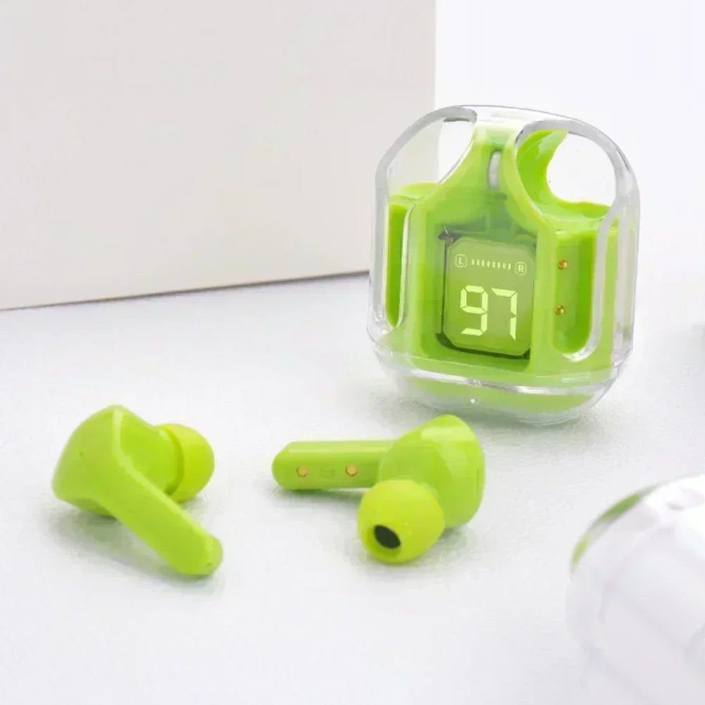 Wireless Bluetooth Headphones Tws in -ear Wireless Earphones with Microphone Led Display for Call Game Music Sports