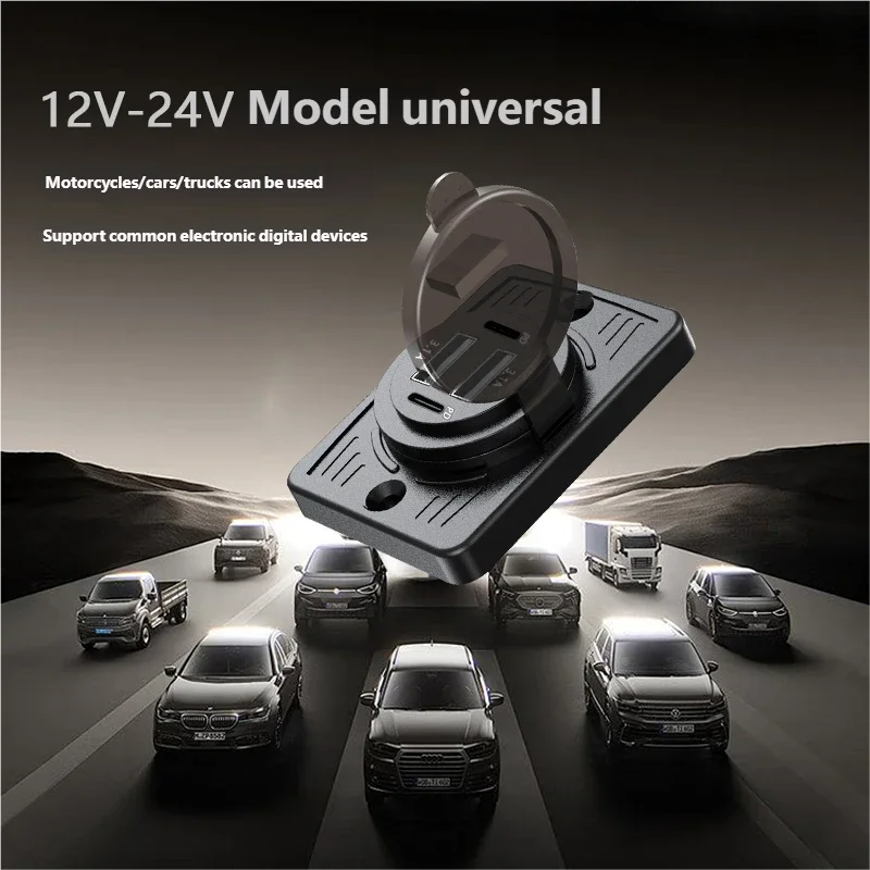 Wall Mount Charger Adapter, 2-4 Ports USB Outlet, QC 22.5W PD 30W Type-C Quick Charge, QC3.0 Panel, Bus, ATV, Truck