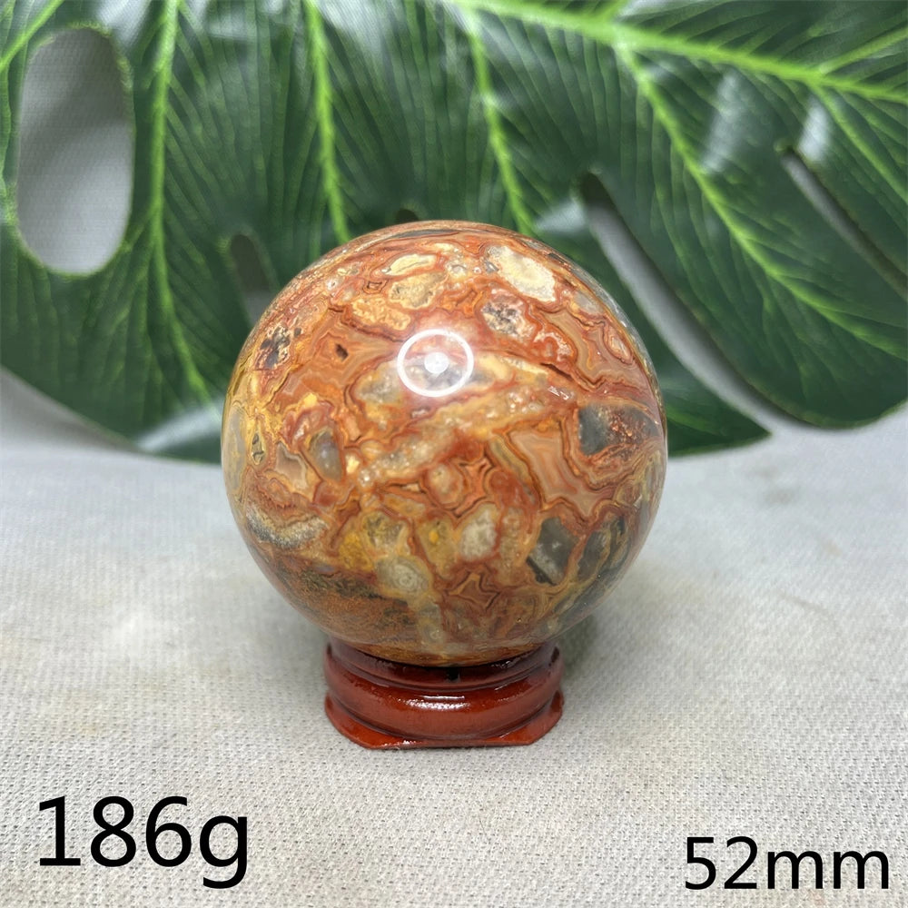 Mexico  Crazy Agate Natural Rock Globular Agate Polishing Energy Health and Beauty Garden Decoration Witchcraft Spirit  Healing