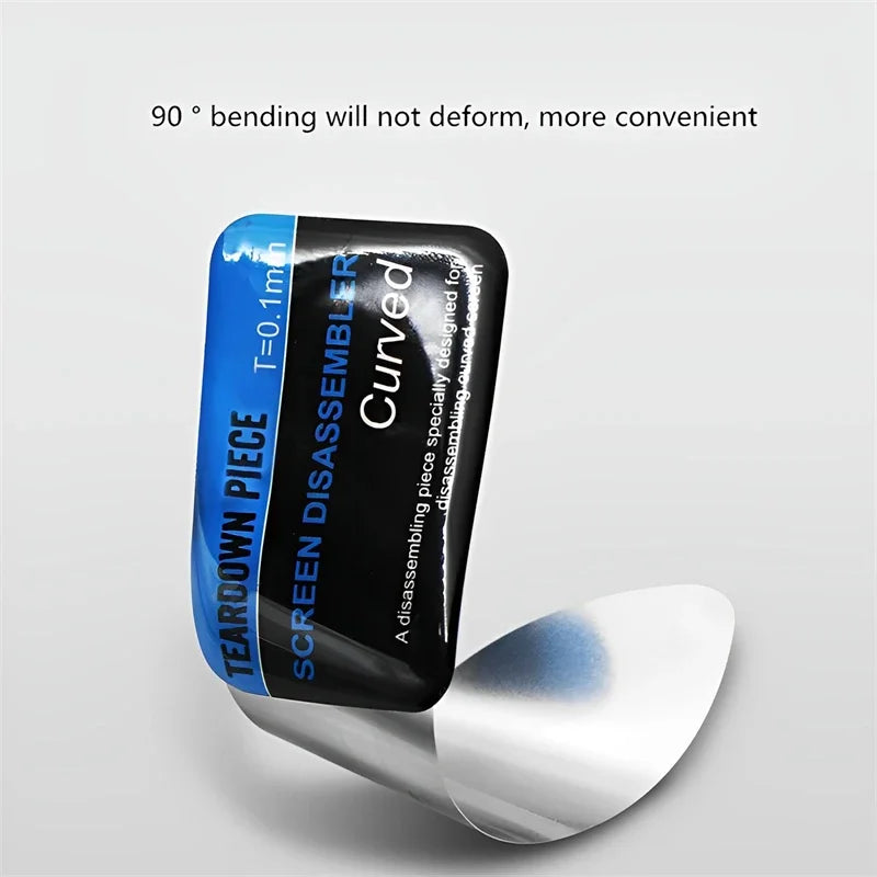 1-20Pcs Mobile Phone Curved LCD Screen Spudger Opening Pry Card Tools Ultra Thin Flexible Mobile Phone Disassemble Steel Metal
