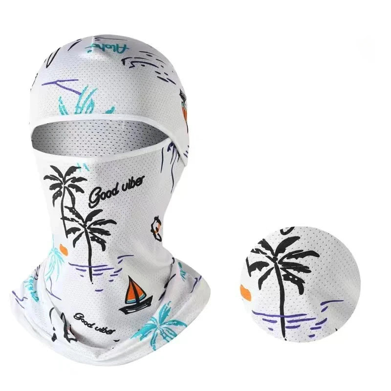 Summer Cool Ice Silk Balaclava - Full Face Cover with UV Protection for Cycling, Motorcycle & Outdoor Sports