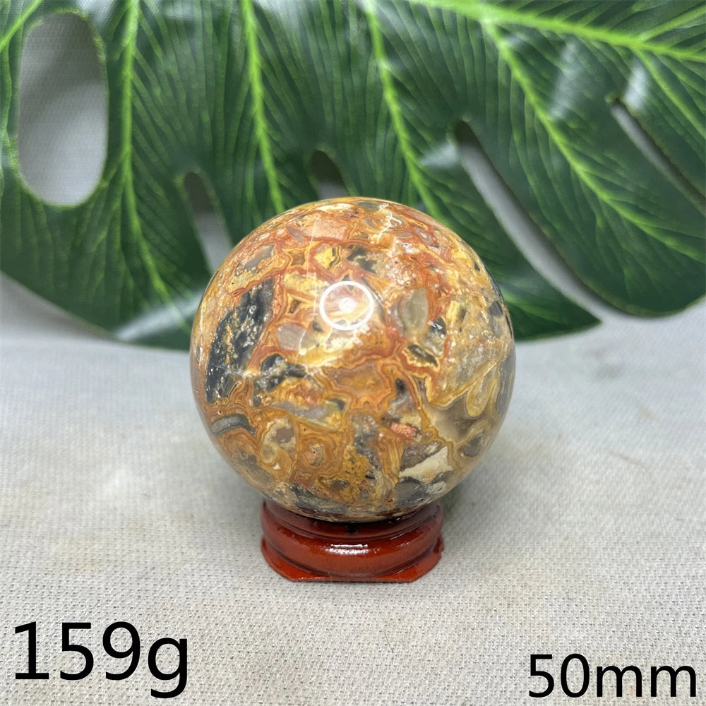 Mexico  Crazy Agate Natural Rock Globular Agate Polishing Energy Health and Beauty Garden Decoration Witchcraft Spirit  Healing