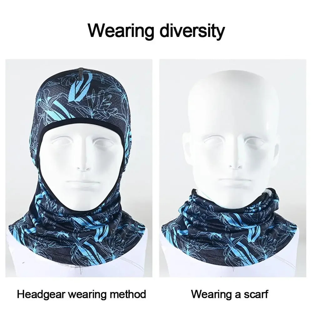 Summer Cool Ice Silk Balaclava - Full Face Cover with UV Protection for Cycling, Motorcycle & Outdoor Sports