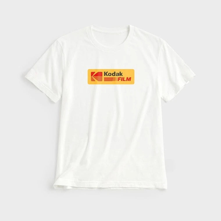 Kodak Polychrome Rainbow Back Print Unisex Cotton T Shirt Vintage Retro Short Sleeve Tee Y2K  Casual Streetwear Film Graphic Top
