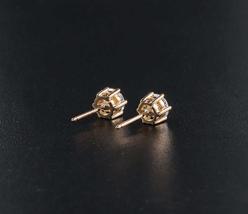 Promotion Moissanite Earrings for Women Pass Diamond Test Pen 100%  With Certificate Ear Studs 925 Sterling Silver Fine Jewelry