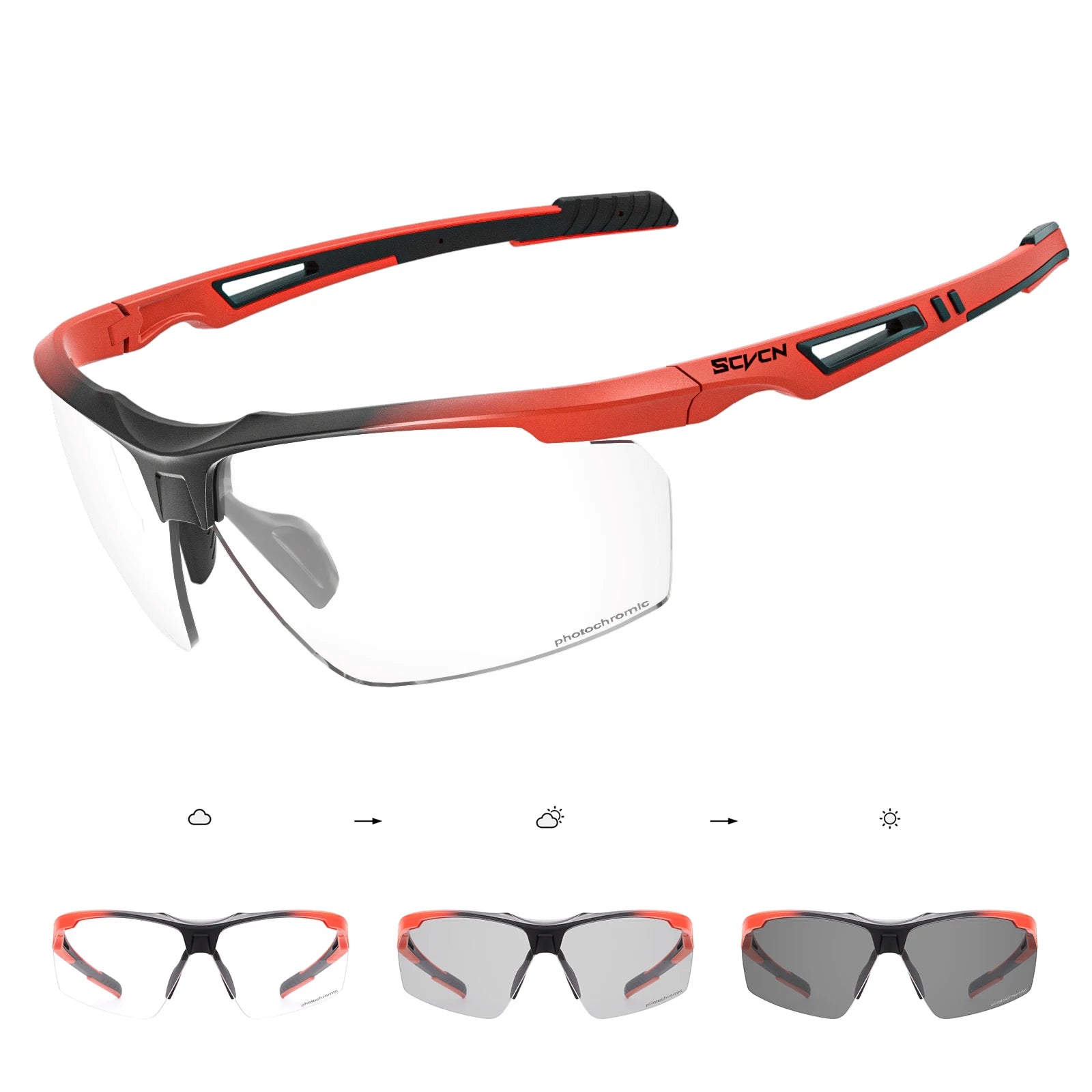 Scvcn Photochromic Sunglasses Cycling Glasses Bike Running Man Sun Bicycle Sports MTB Road Eyewear for Women Cycle Goggles 2023