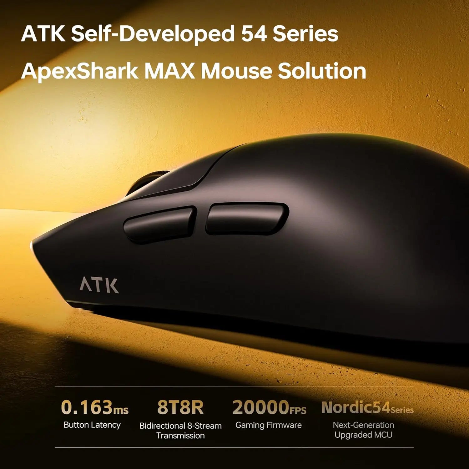 ATK Blazing Sky X1 V2 Wireless Gaming Mouse Dual-Mode 2.4G/Wired 54g Lightweight PAW3950Ultra New GEM Dual 8K Dongle Low Latency