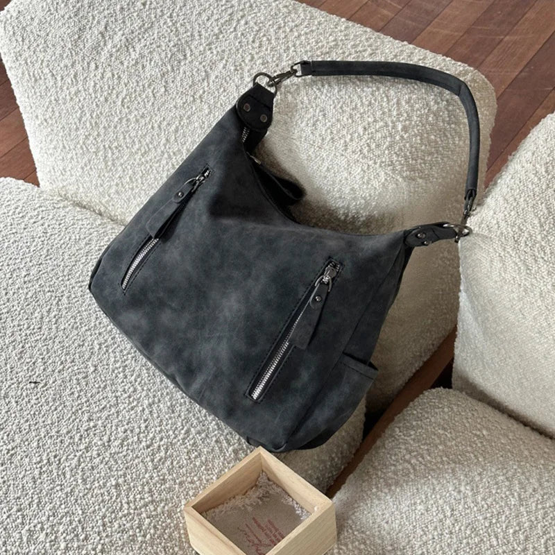 Women Crossbody Bag Luxury Designer Oblique Cross Single Shoulder bag Large Capacity Handbags Retro Matte PU Leather Hobos purse