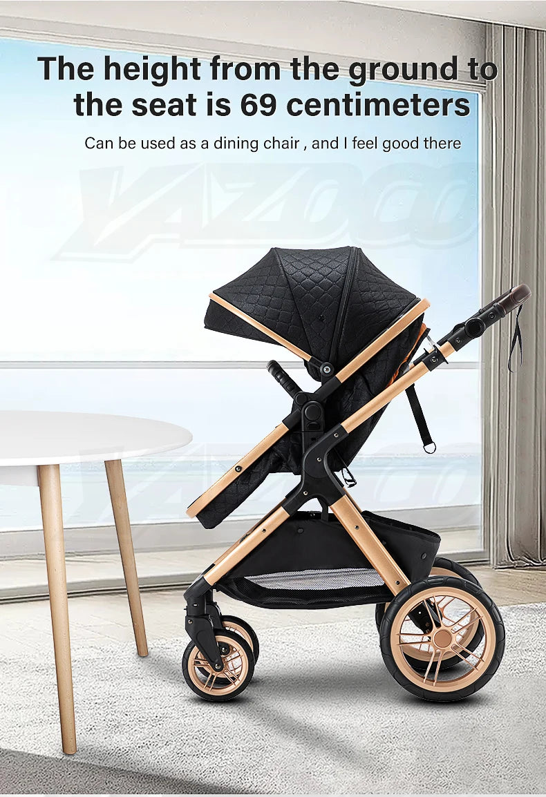 3-in-1 baby stroller travel system lightweight pram for newborns compact foldable Winter baby stroller baby buggy all-terrain