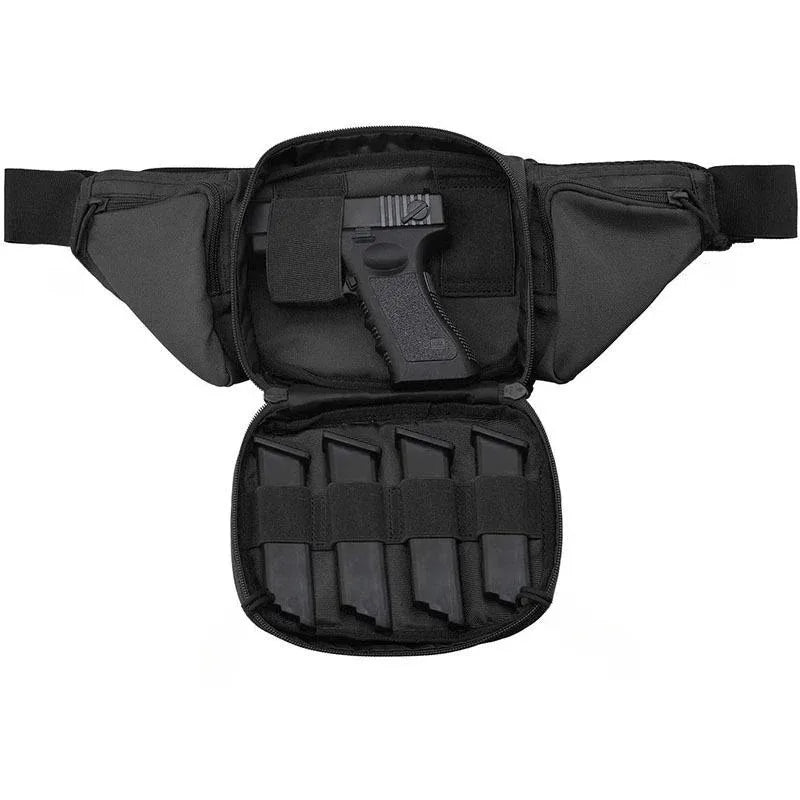 Outdoor MOLLE Fanny Pack, Gun Holster for Multiple Models, Compact & Secure Fit for Utility Accessories