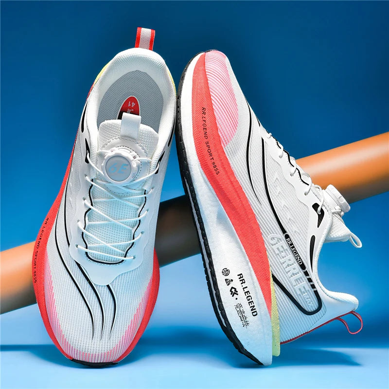 Professional Sports Running Shoes For Men Marathon Air Cushion Carbon Plate Double-layer Mesh Women Athletic Racing Sneakers