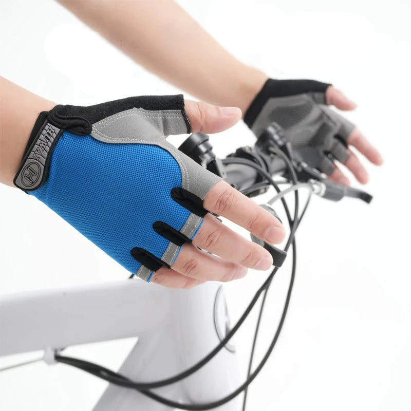 Fingerless Gym Gloves for Men Women Breathable Anti Slip Fitness Training Gloves for Bodybuilding Cycling Sports