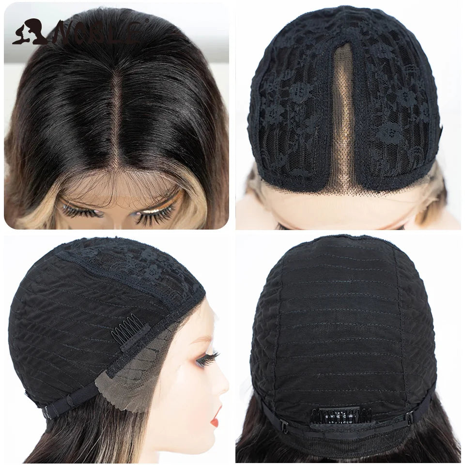 Noble Synthetic Lace Front Wig  28 Inch Highlight Honey Brown Body Wave Wig Cosplay Wigs For Women Lace Wig Lace Wig Synthetic