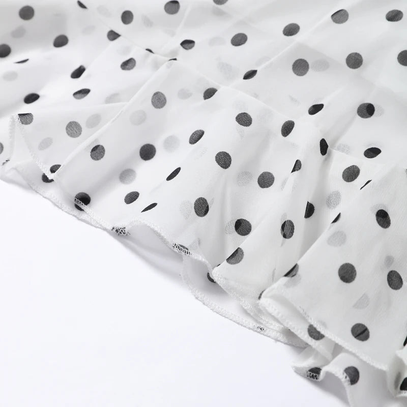 Women Polka Dot Print High Waist Maxi Skirt Elegant Ruched Mermaid Long Skirts 2026 Summer Casual Vacation Fashion  Outwear