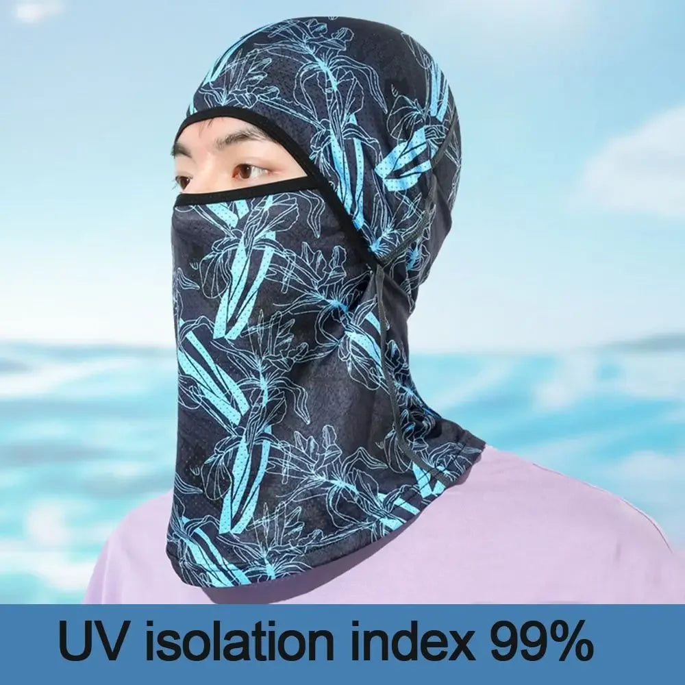 Summer Cool Ice Silk Balaclava - Full Face Cover with UV Protection for Cycling, Motorcycle & Outdoor Sports