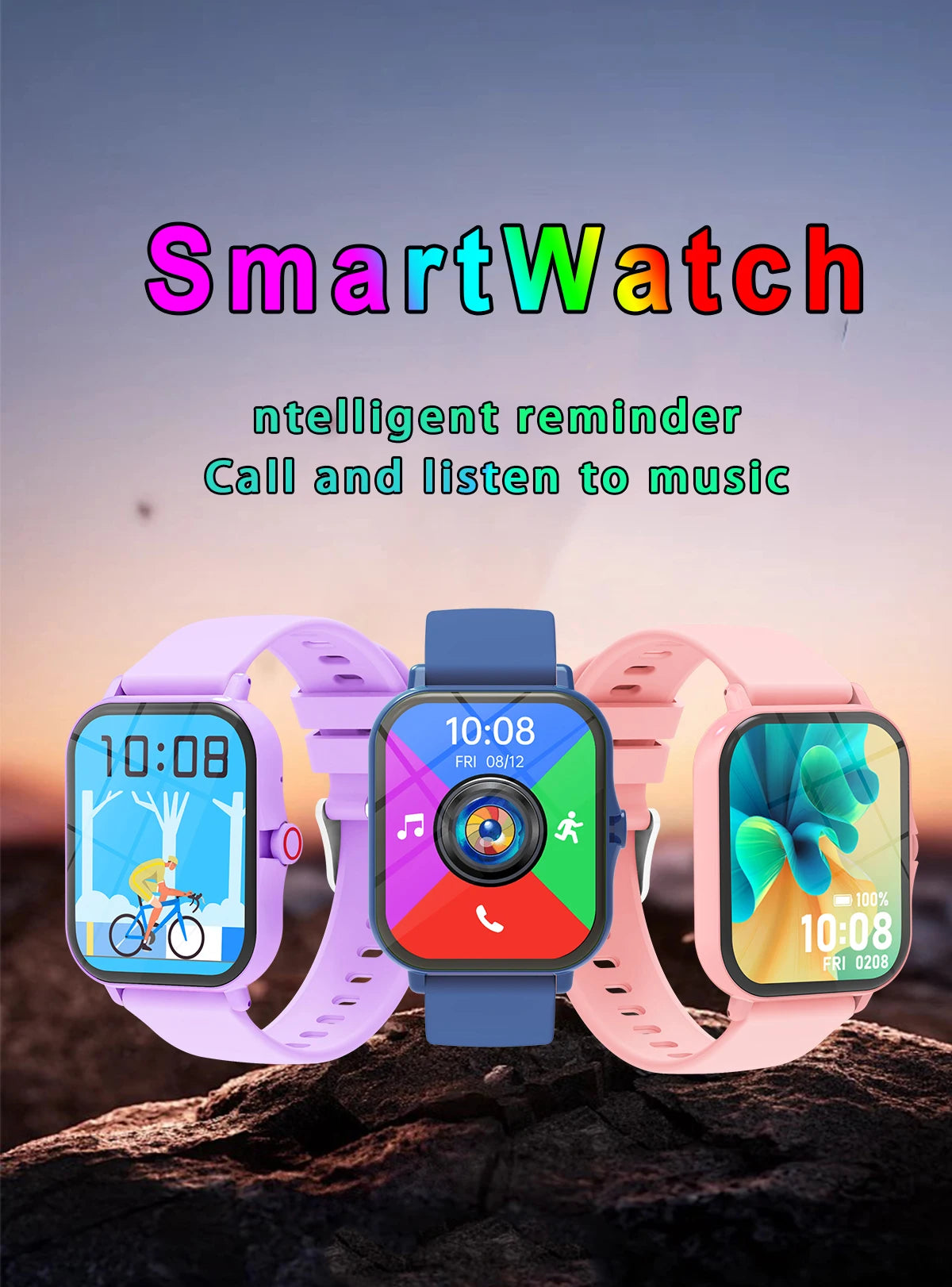 2026 New Smartwatch 1.83"Screen Bluetooth Call Voice Assistant Music Control Fitness Tracker for Android/IOS Phone Children Gift