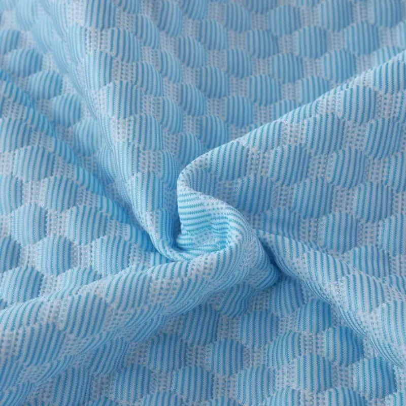 Summer Cooling Pillowcase Solid Color Ice Bean Bean Pillowcase Cool Feeling Air Conditioning Cover Washable  (No Pillow) 48x74cm
