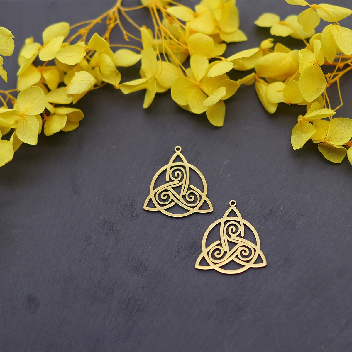 3pcs Amulet Pendants Stainless Steel Celtic Knots Charms For Jewelry Making Wholesale Necklace Keychain Charms Diy Accessory