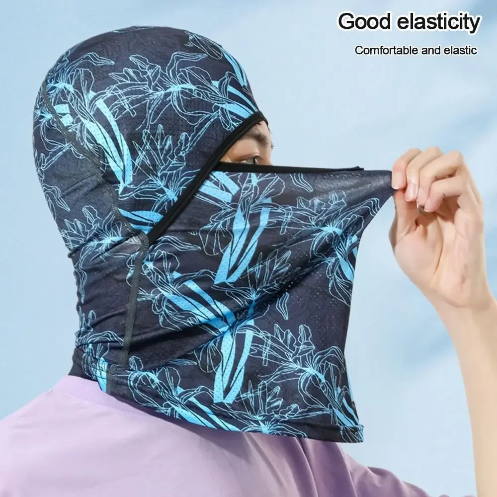 Summer Cool Ice Silk Balaclava - Full Face Cover with UV Protection for Cycling, Motorcycle & Outdoor Sports