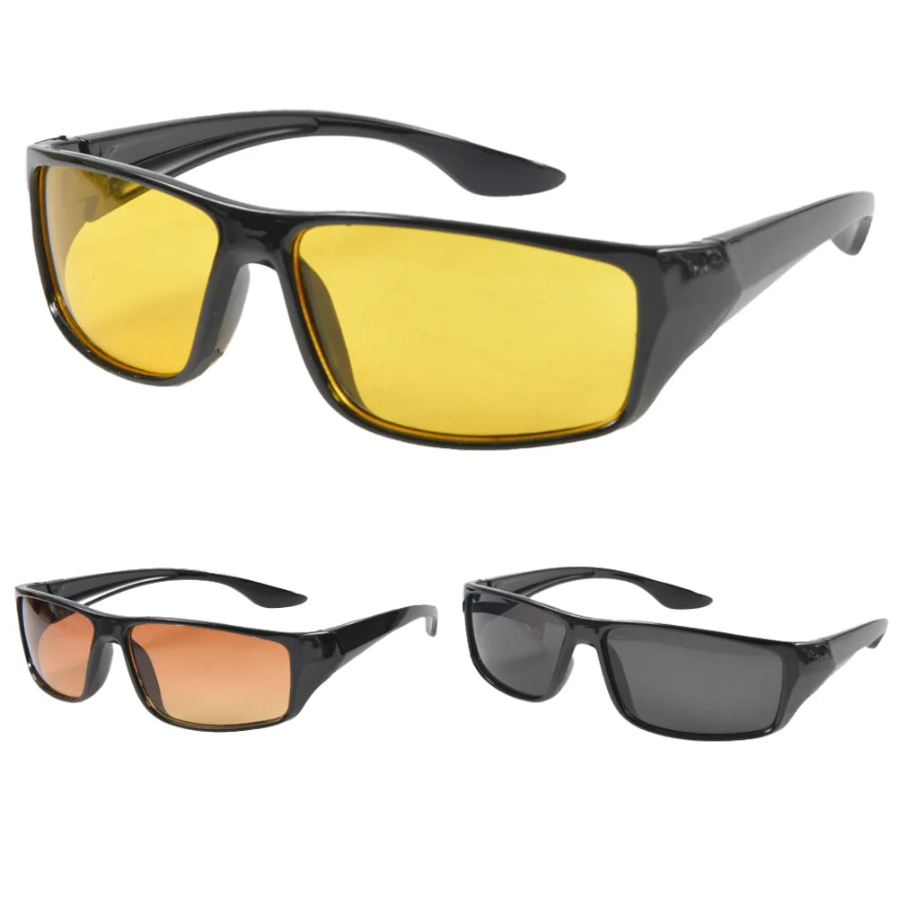 Car Night Vision Goggles Anti-Glare Sunglasses UV Protection Eyewear Enhanced Light Motorcycle Driving Glasses Car Accessries