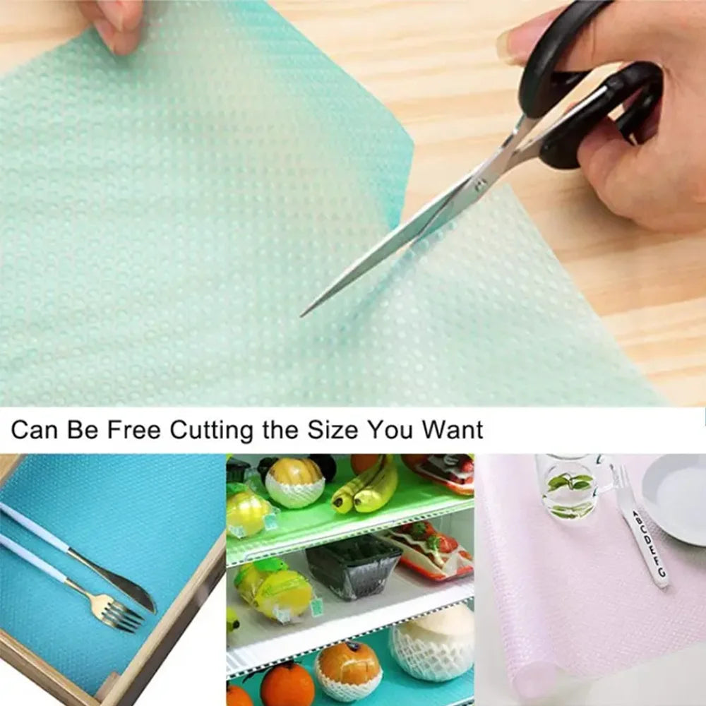 4pcs Refrigerator Liners, MayNest Washable Mats Covers Pads, Home Kitchen Gadgets Accessories Organization for Top Freezer Glass
