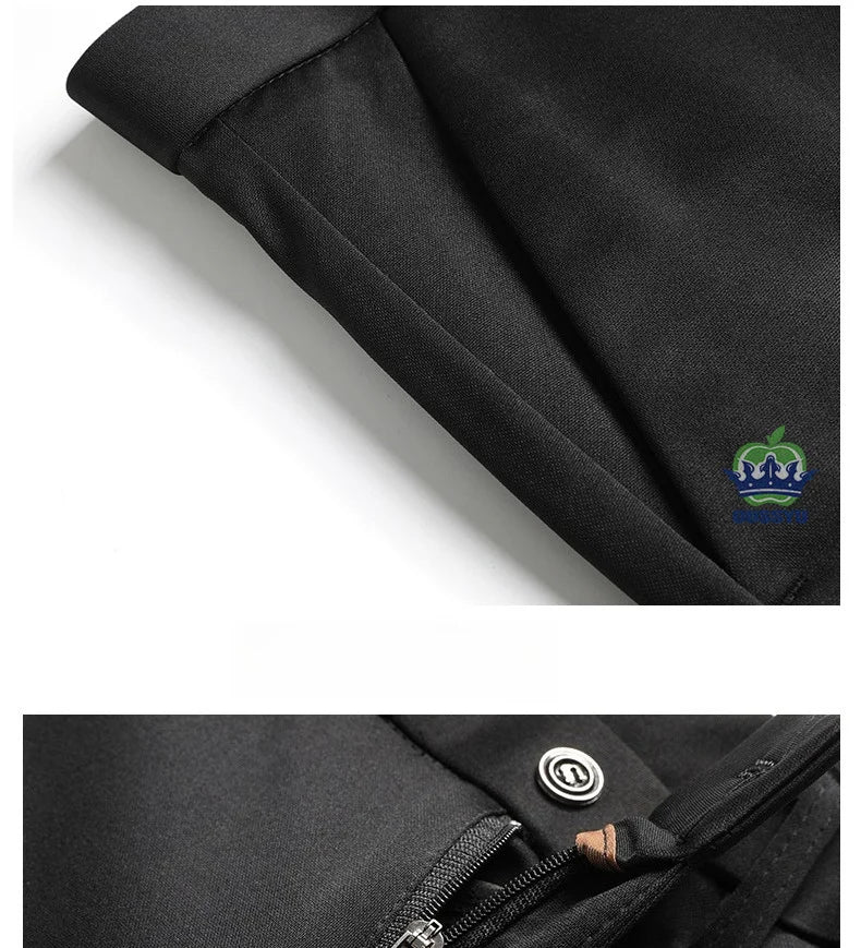 Brand Clothing Summer Thin Men's Stretch Suit Pants Business Slim Straight Work Office Black Formal Trousers Men Plus Size 40