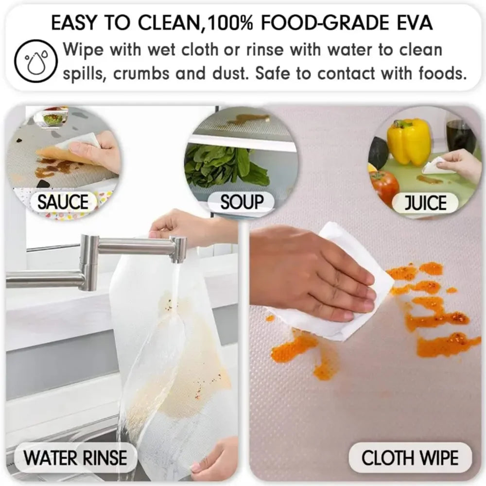 4pcs Refrigerator Liners, MayNest Washable Mats Covers Pads, Home Kitchen Gadgets Accessories Organization for Top Freezer Glass
