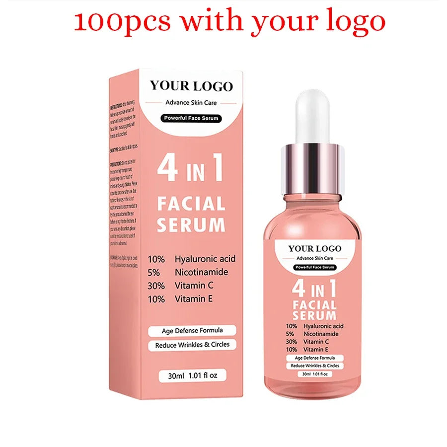 30ml Private Label Essence Custom Bulk Anti-Aging Repair Essences Powerful Hyaluronic Acid Face Skin Care Product VC Makeup