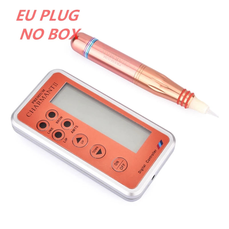 Dermografo Tattoo Machines Professional Permanent Makeup Tattoo Device For Micropigmentation Charmant Embroidery Eyebrow Gun Set