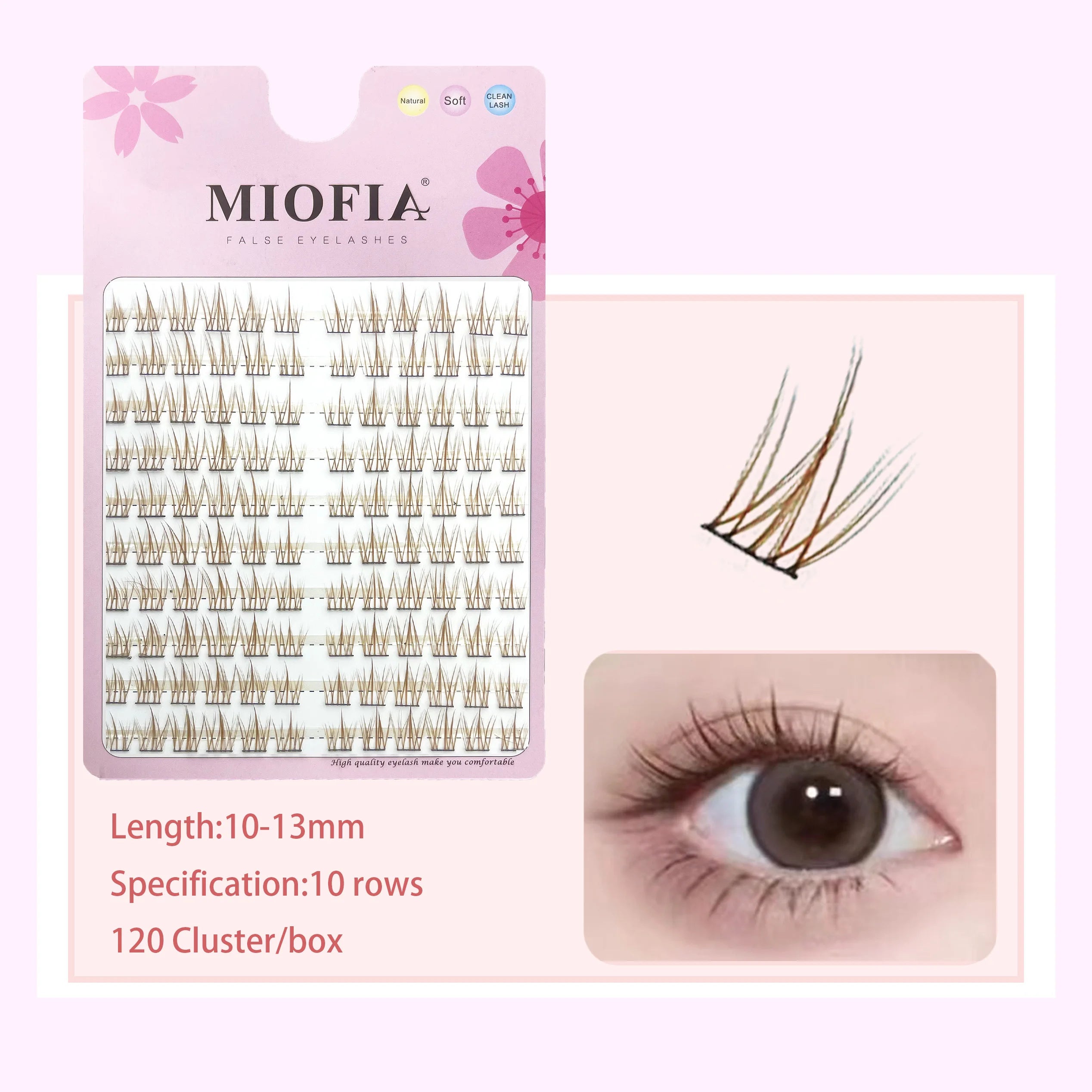 MIOFIA Manga False Eyelashes Korean Style Individual Lashes Cluster Soft and Light Anime Eyelashes DIY Eyelash Extension Makeup