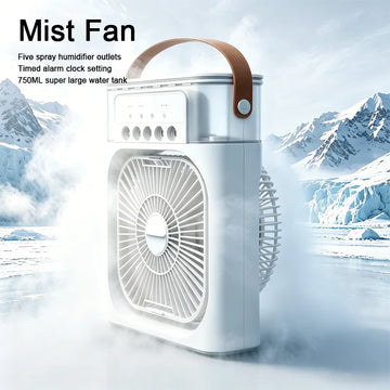 Humidifier Cooler Fan 3 Gear Air Conditioner Cooler Portable USB Desktop Spray Fans For Office Dormitory Room Cooling
