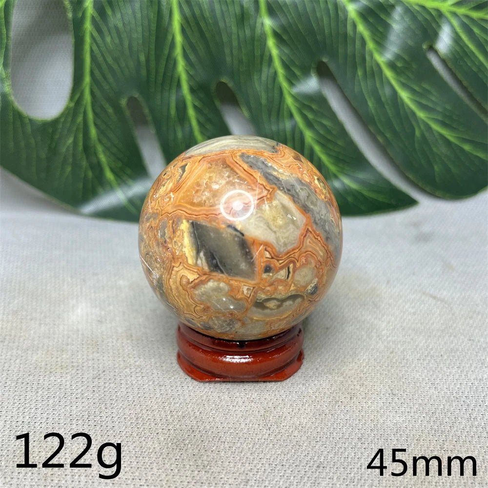 Mexico  Crazy Agate Natural Rock Globular Agate Polishing Energy Health and Beauty Garden Decoration Witchcraft Spirit  Healing